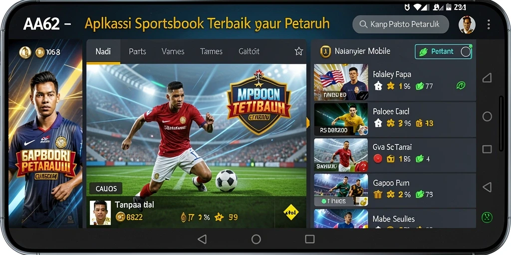 Tampilan menarik saat bermain Sportsbook di AA62.