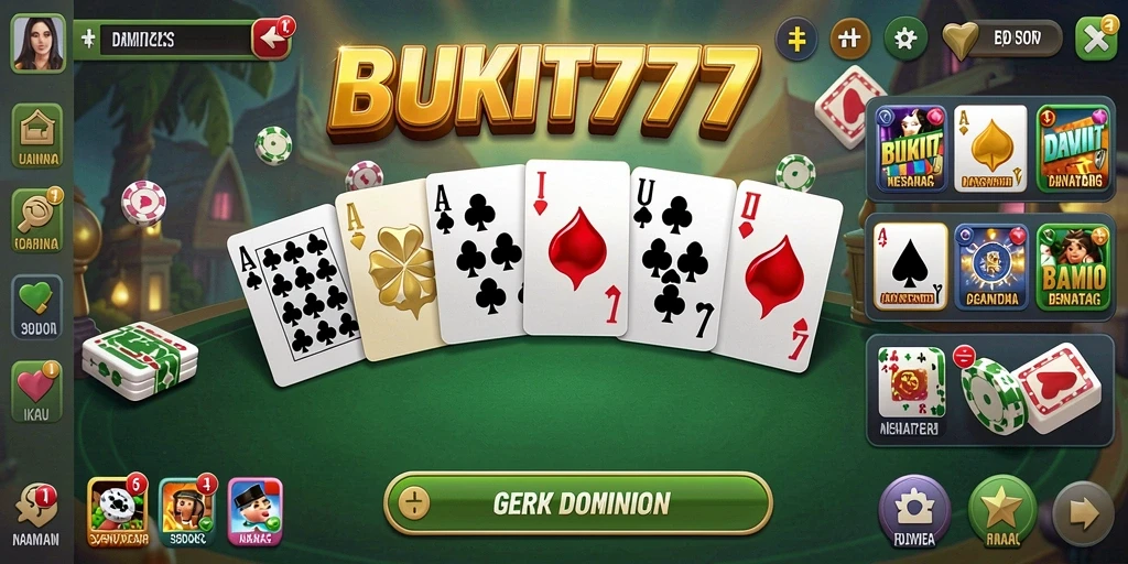 Tampilan gameplay BUKIT777 yang menarik dalam permainan Domino.
