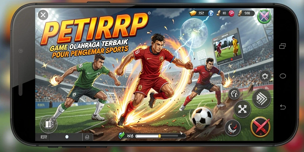 Tampilan gameplay memukau dari PETIRRP yang menunjukkan aksi olahraga.