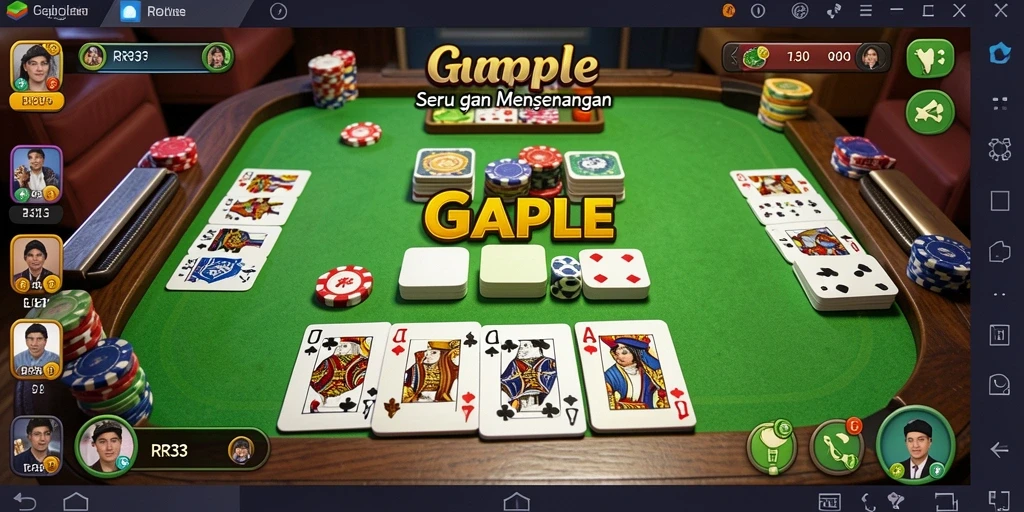 Tampilan gameplay Gaple yang menarik dan interaktif.