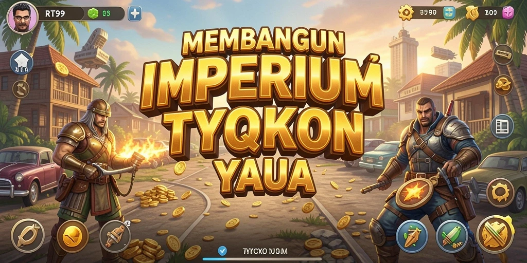 Screenshot gameplay RT99 yang menunjukkan pembentukan bisnis Tycoon.